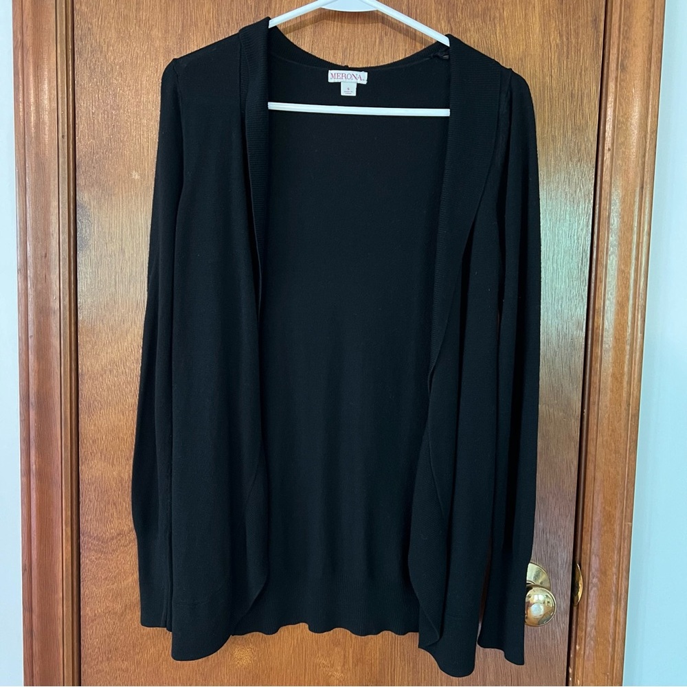 Merona Black Drapey Women’s Cardigan Size Small